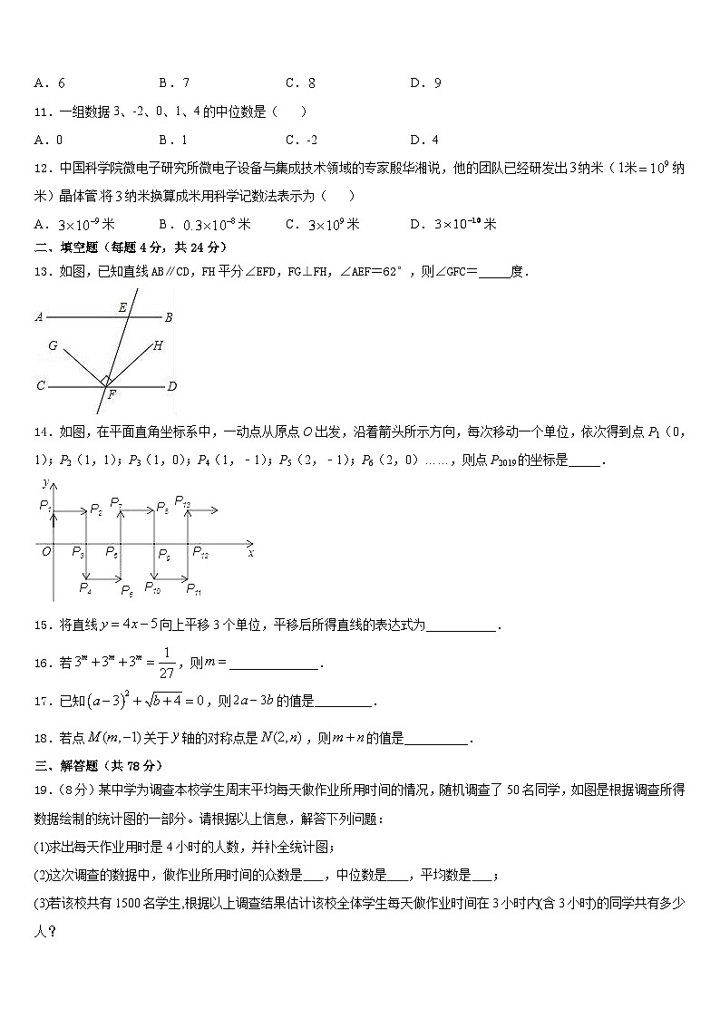 甘肃省武威市第五中学2023-2024学年数学八上期末复习检测模拟试题含答案03