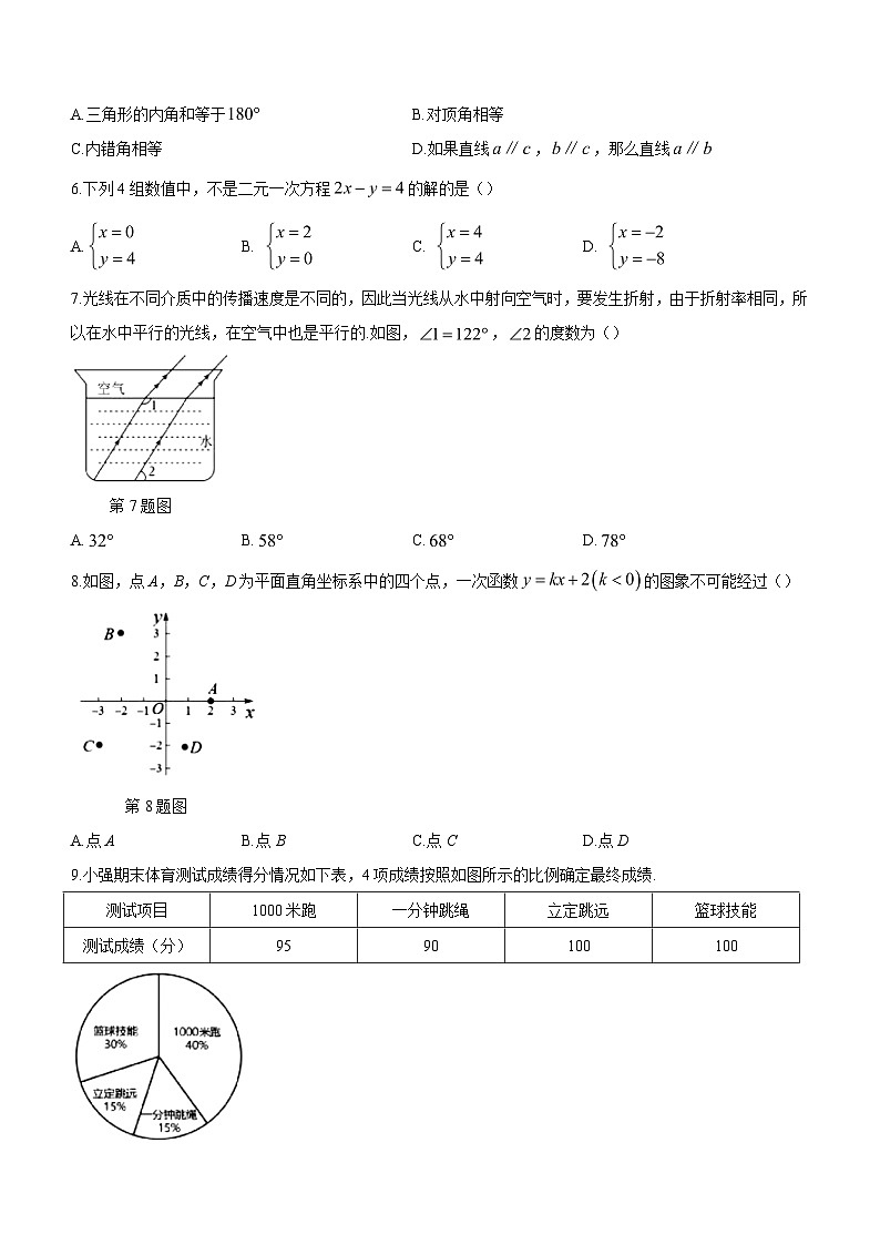辽宁省沈阳市于洪区2023-2024学年八年级上学期期末考试数学试题02