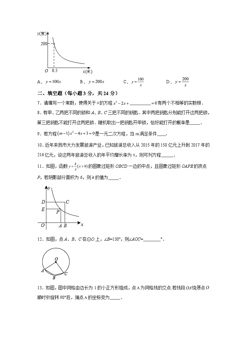 吉林省松原市扶余市2023-2024学年九年级上学期期末数学试题(含解析)02