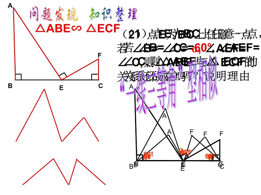 第4章 相似三角形-一線(xiàn)三等角相似專(zhuān)題課 浙教版數(shù)學(xué)九年級(jí)上冊(cè)課件第1頁(yè)