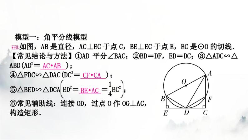 中考数学复习重难突破微专题(十)与切线有关的常考模型课件02