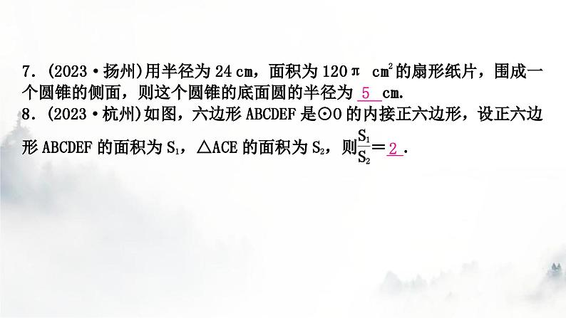 中考数学复习第六章圆第三节与圆有关的计算课件08