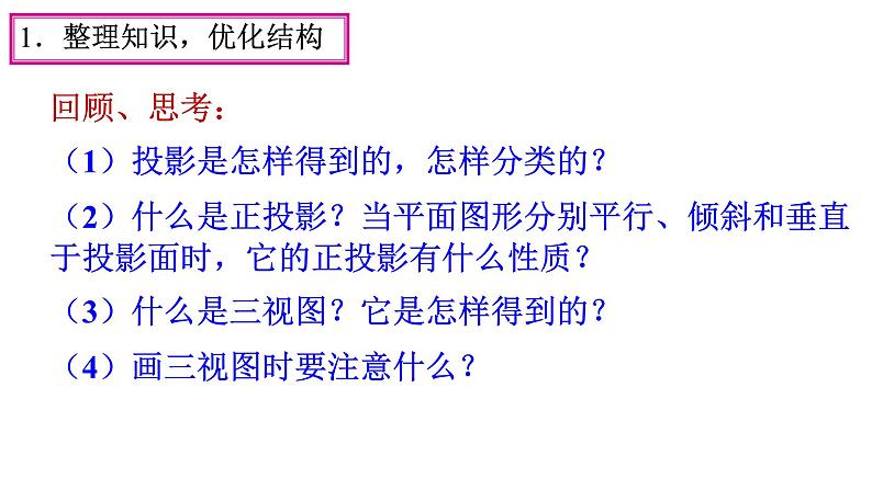 第29章 投影与视图 人教版数学九年级下册全章复习课件第2页