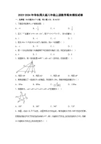 华东师大版2023-2024学年数学八年级上册期末模拟试卷