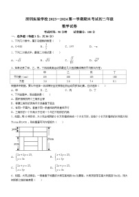 广东省深圳市实验学校2023-2024学年八年级上学期期末数学试题