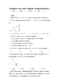 青岛版数学九年级上册第二章解直角三角形期末章节提升练习