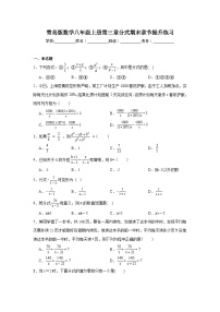 青岛版数学八年级上册第三章分式期末章节提升练习