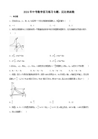 2024年中考数学复习练习专题：反比例函数