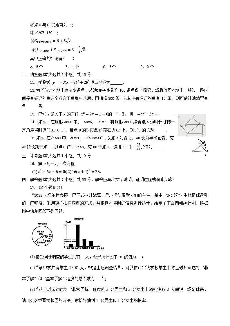 河南省洛阳市瀍河区2023-2024学年上学期九年级数学期末试卷第2页