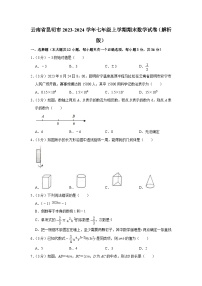 云南省昆明市2023-2024学年七年级上学期期末数学试卷+