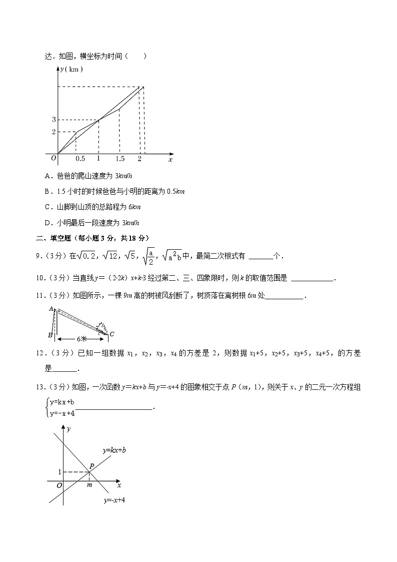 自贡市第二十八中学校2024届九年级上学期开学考试数学试卷(含解析)第2页