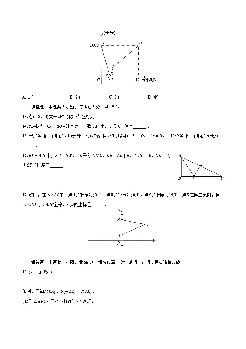 2023-2024学年广东省惠州重点中学八年级(上)期末数学试卷第3页