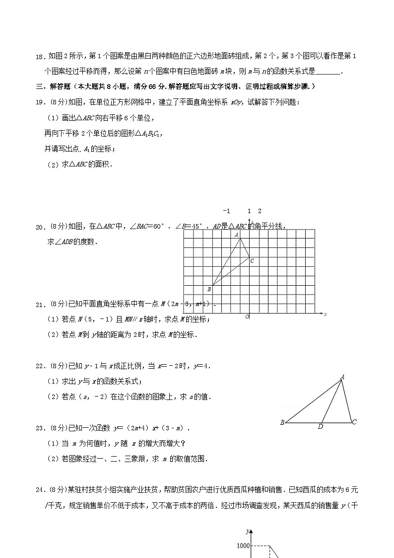 2020-2021学年广西崇左市扶绥县八年级上学期期中数学试题及答案03