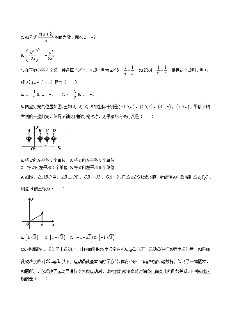 2022-2023学年河南省南阳市镇平县八年级下学期3月月考数学试题及答案02