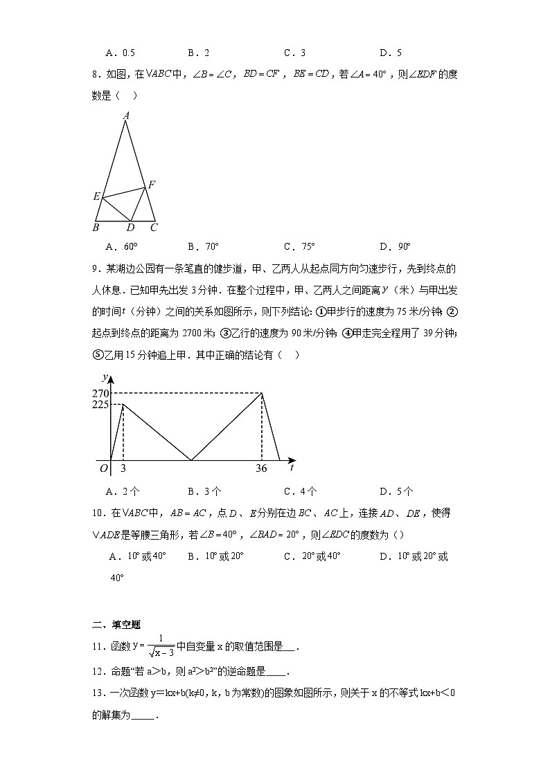 安徽省合肥市蜀山区2023-2024学年八年级上学期期末数学试卷(含答案)第2页