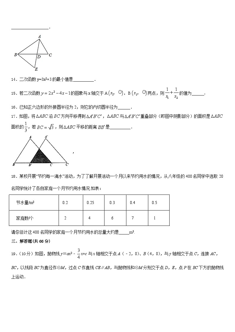 2023-2024学年山东威海市14中学数学九上期末达标测试试题含答案第3页