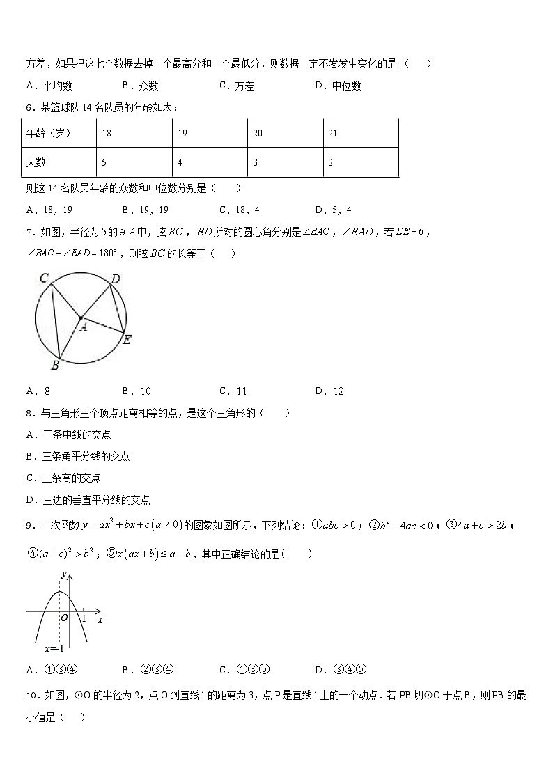 2023-2024学年广东省深圳市数学九年级第一学期期末联考模拟试题含答案02