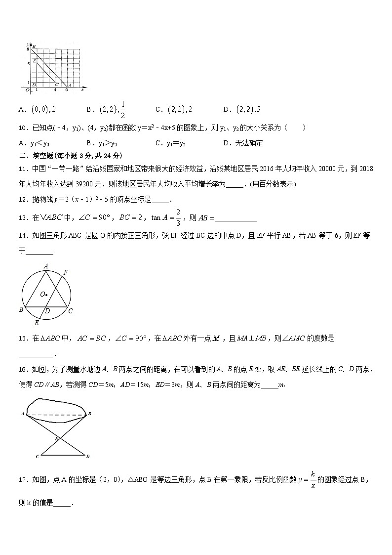 2023-2024学年广西桂林市灌阳县数学九上期末监测模拟试题含答案03