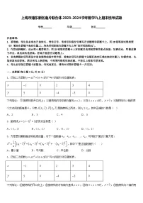 上海市浦东新区南片联合体2023-2024学年数学九上期末统考试题含答案