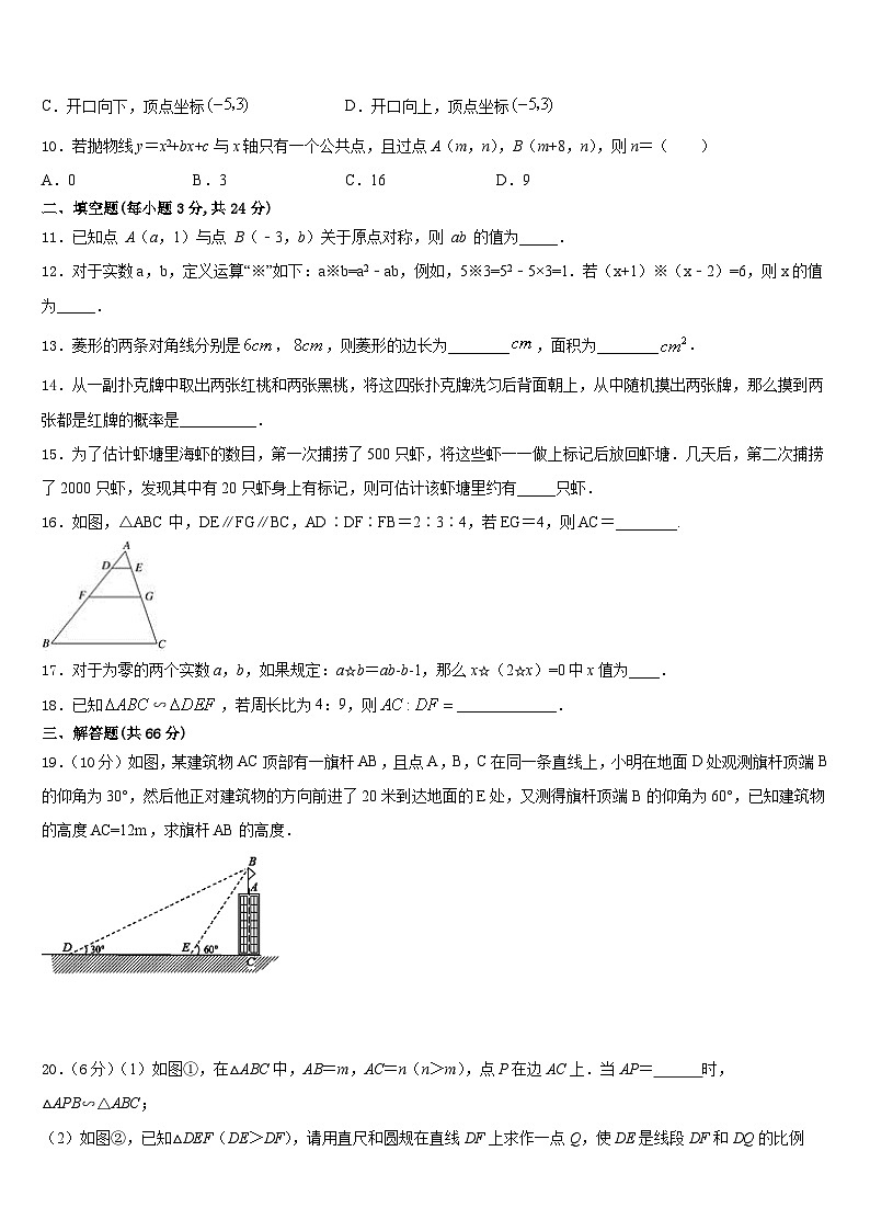 云南省昆明市呈贡区2023-2024学年九年级数学第一学期期末达标测试试题含答案第3页