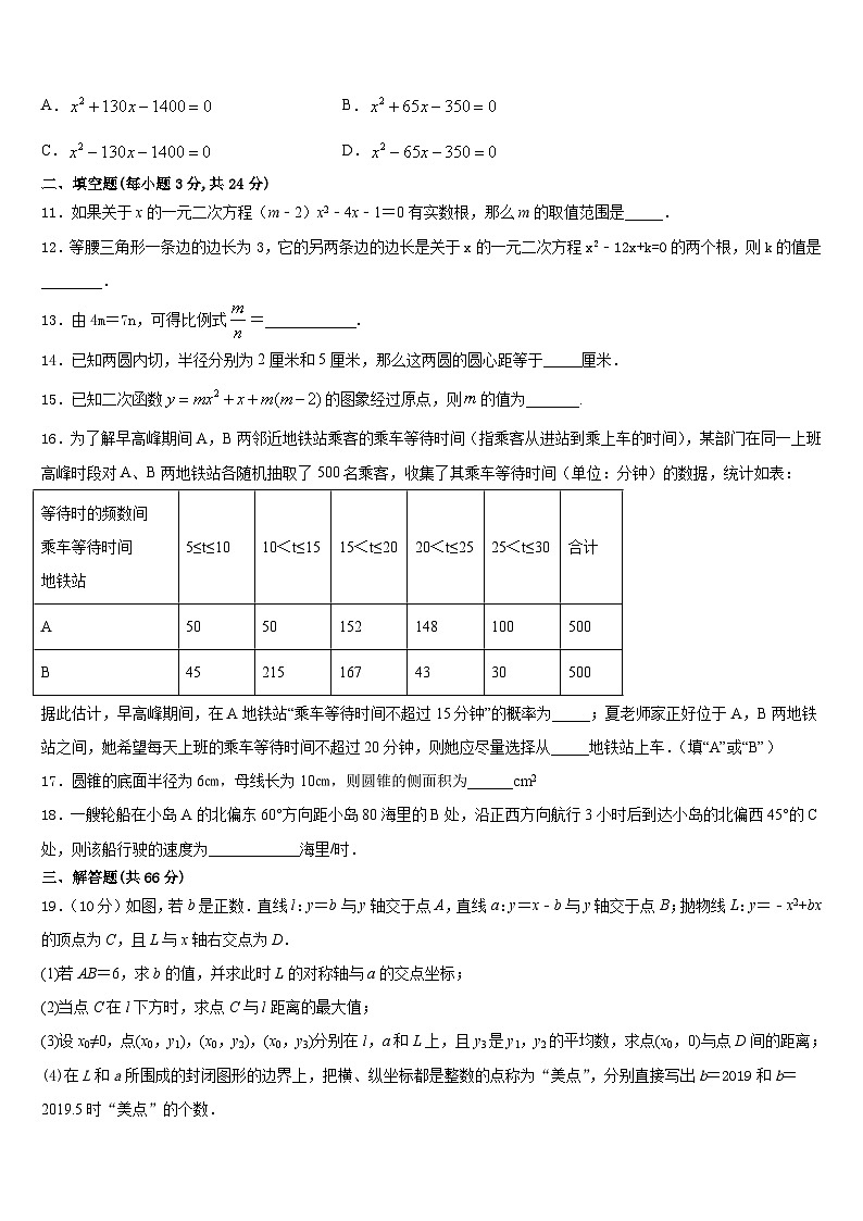 山东省德州市六校2023-2024学年数学九上期末综合测试试题含答案第3页