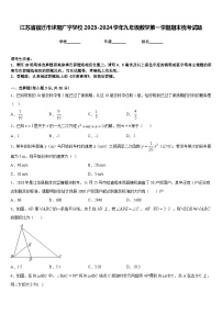 江苏省宿迁市沭阳广宇学校2023-2024学年九年级数学第一学期期末统考试题含答案