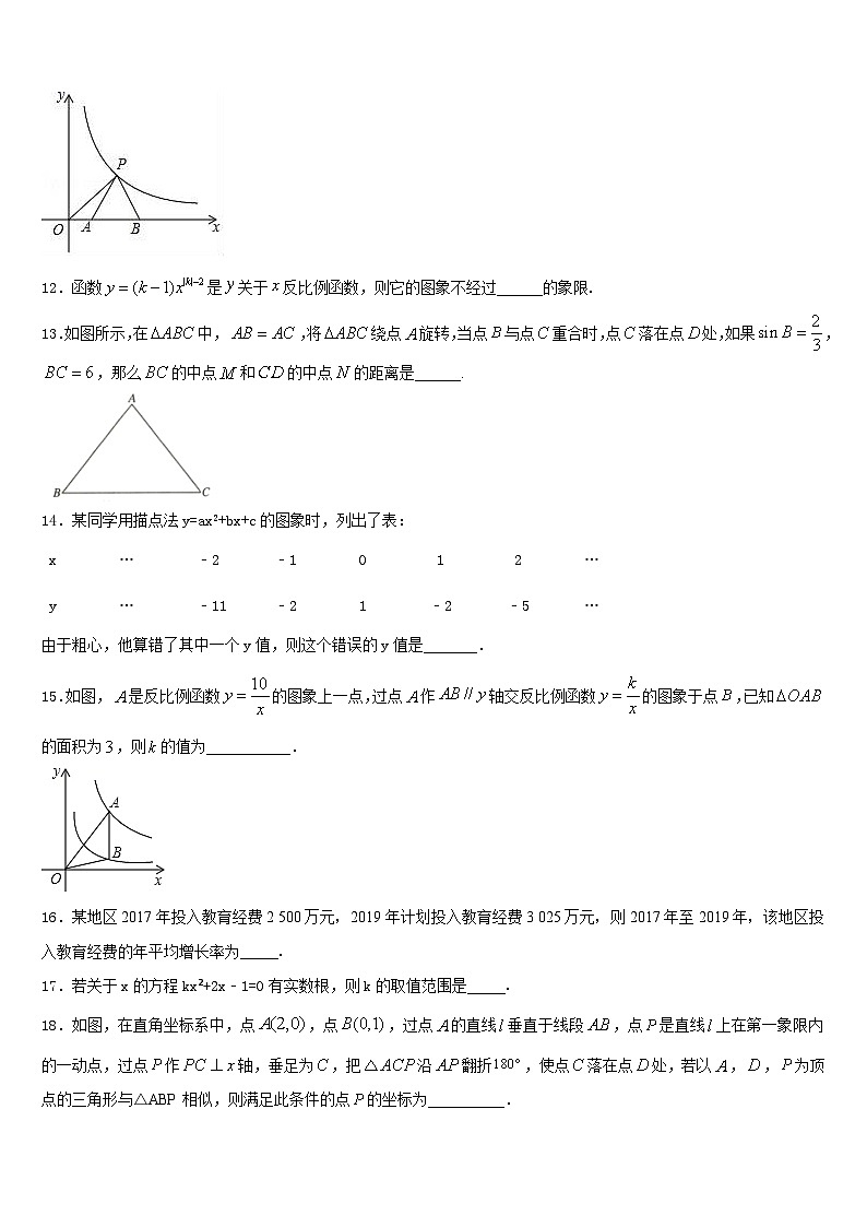 江苏省泗阳县2023-2024学年九上数学期末质量检测模拟试题含答案第3页