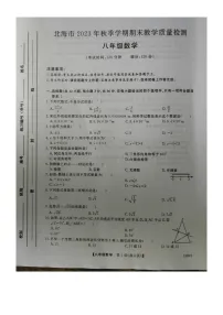 广西壮族自治区北海市2023-2024学年八年级上学期1月期末数学试题