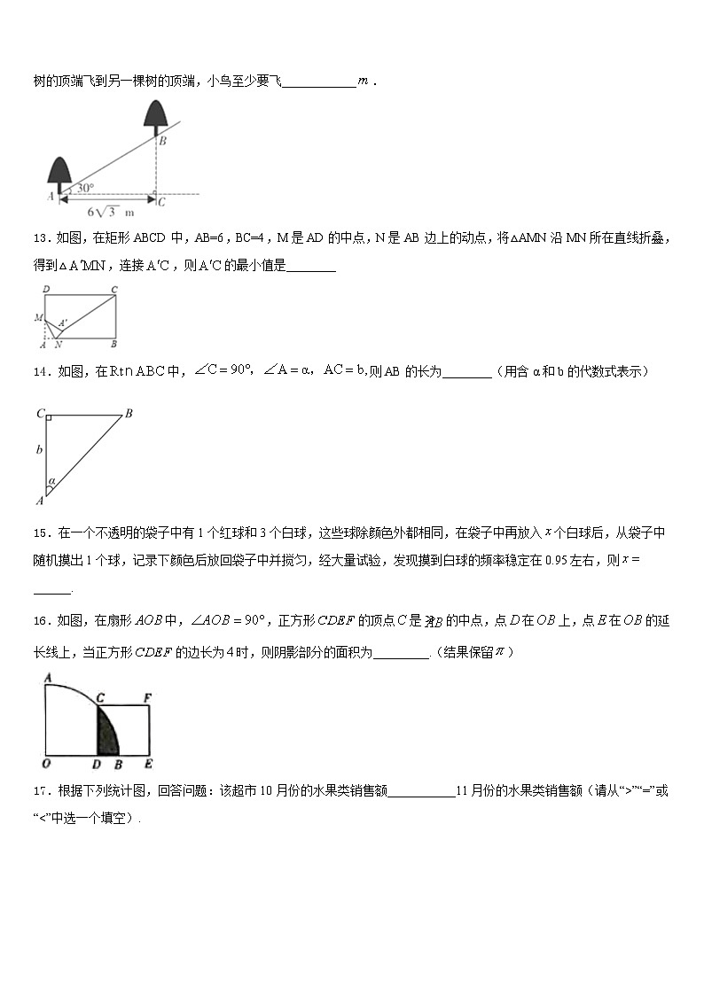 湖北省洪湖市瞿家湾中学2023-2024学年九年级数学第一学期期末学业质量监测试题含答案第3页