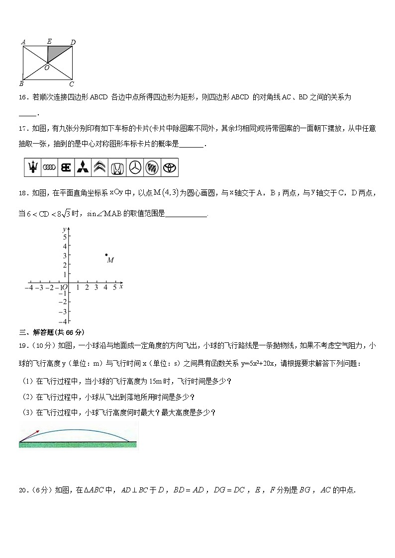 湖北省武汉黄陂区六校联考2023-2024学年九年级数学第一学期期末经典模拟试题含答案第3页