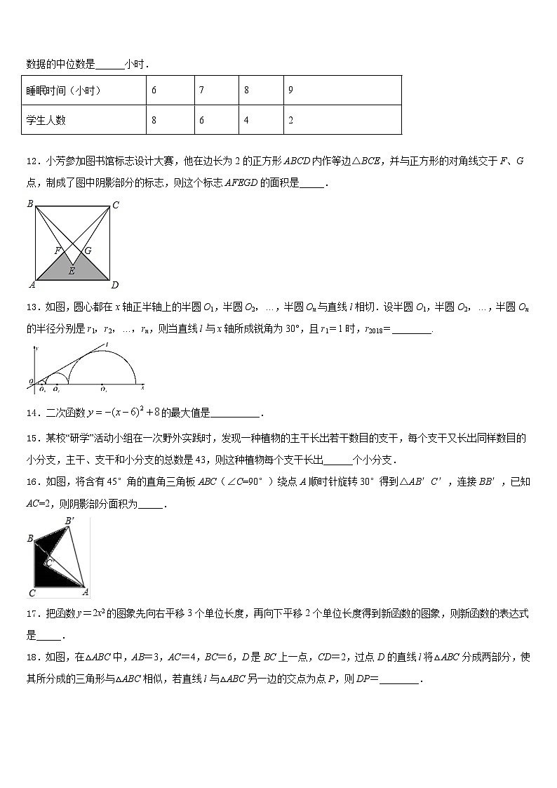湖南省长沙市长郡中学2023-2024学年九年级数学第一学期期末调研模拟试题含答案03