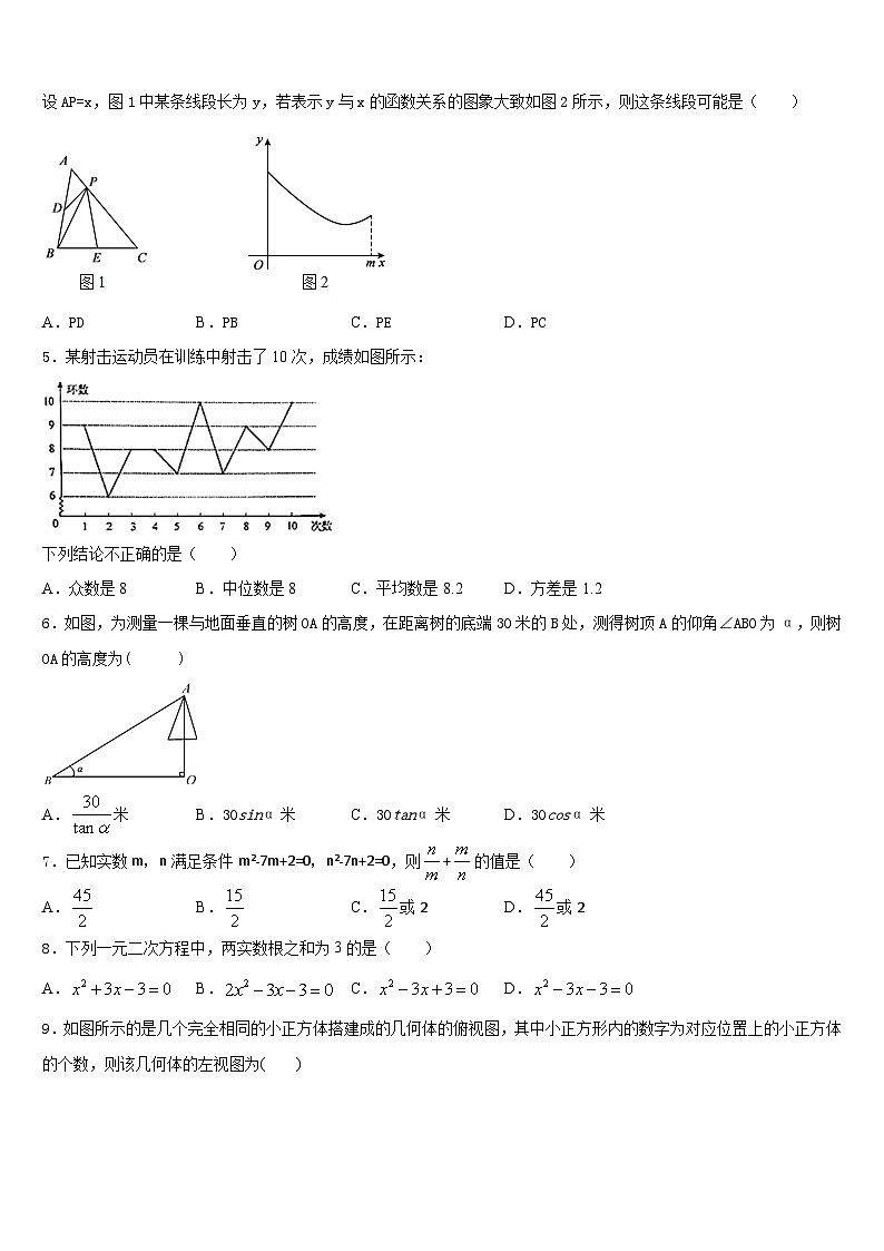 辽宁省沈阳市第一三四中学2023-2024学年数学九上期末综合测试试题含答案第2页