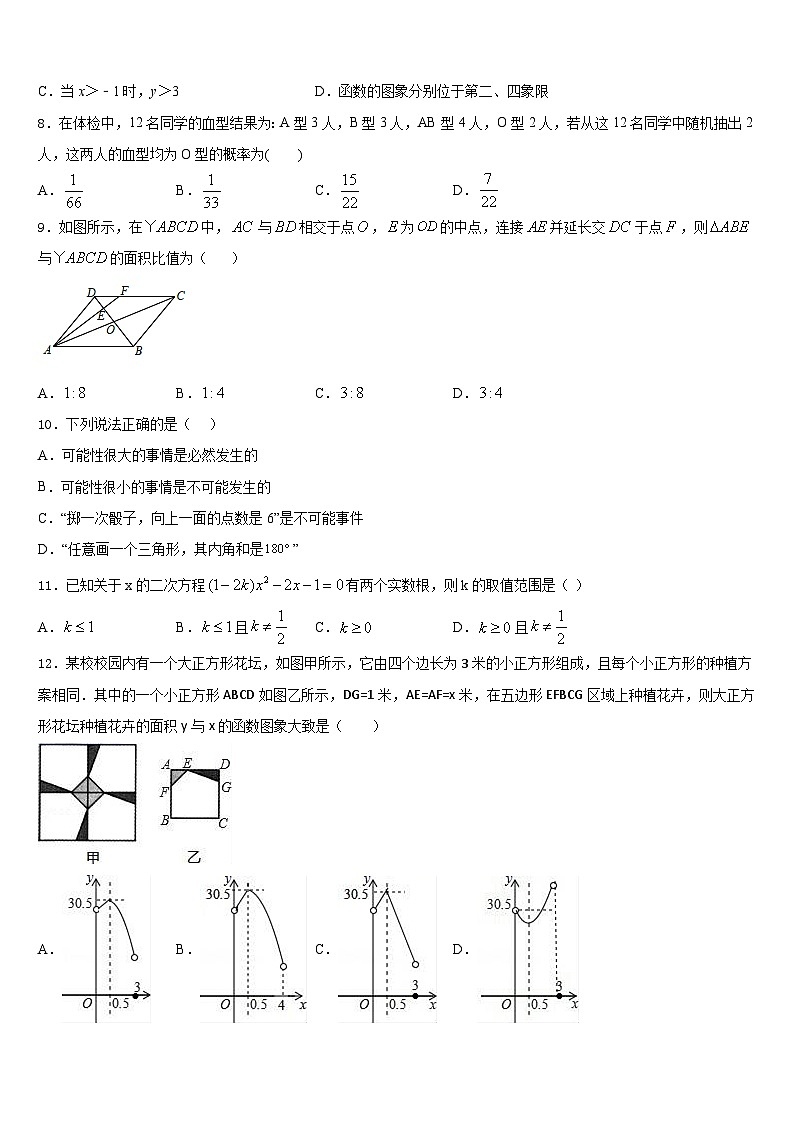 2023-2024学年安徽省滁州来安县数学九年级第一学期期末质量检测模拟试题含答案第2页