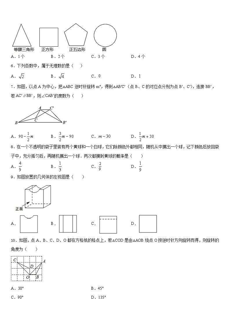 2023-2024学年安徽省六安市金寨县数学九上期末质量检测试题含答案第2页