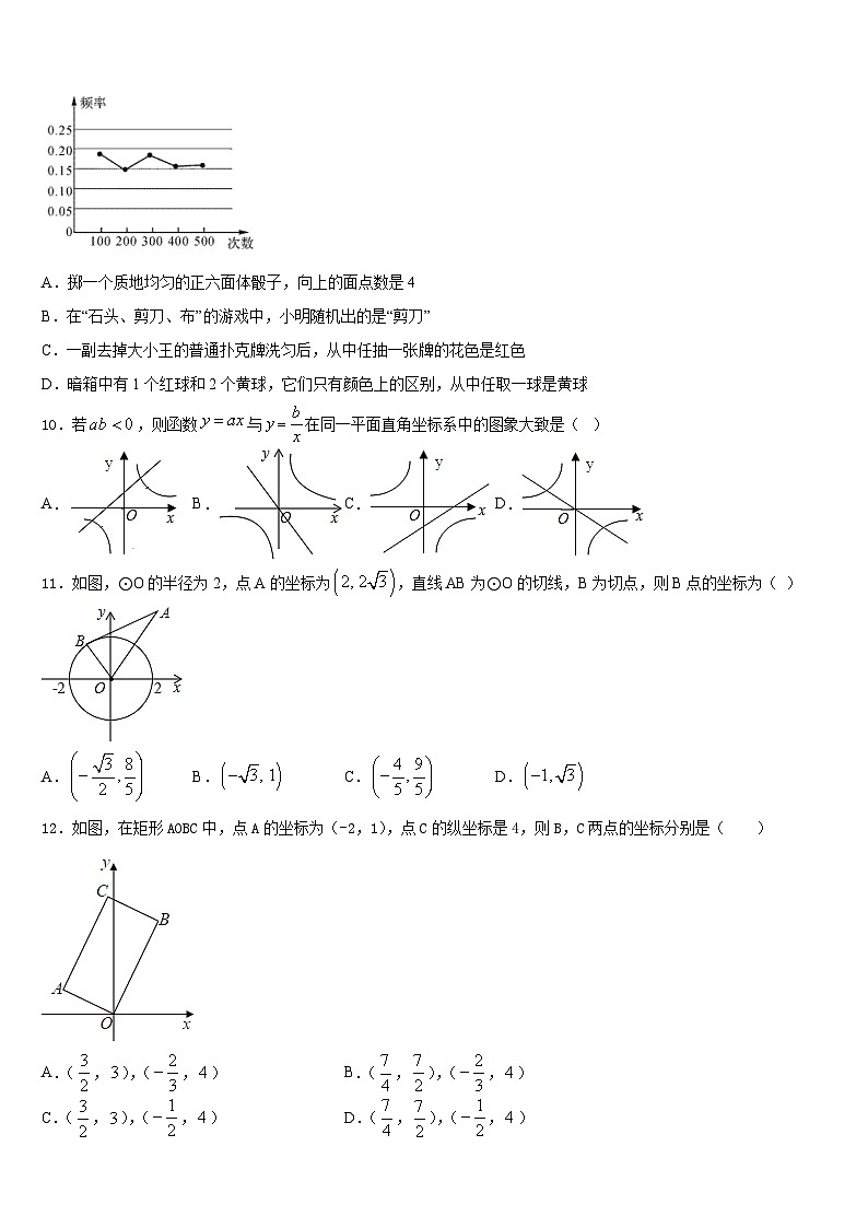 2023-2024学年山东聊城市文轩中学九上数学期末联考模拟试题含答案第3页