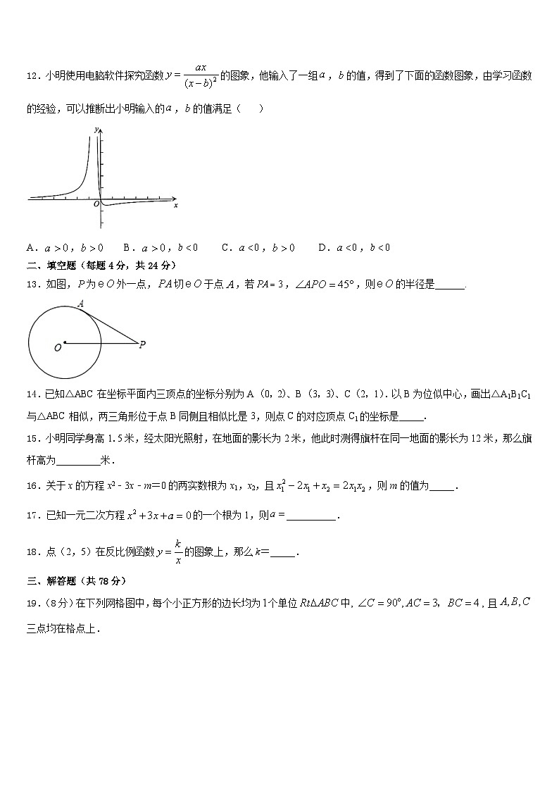 2023-2024学年山西农业大附属中学数学九年级第一学期期末考试模拟试题含答案第3页