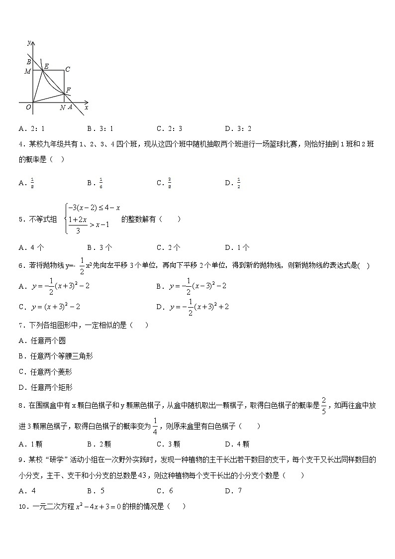 2023-2024学年广东茂名市直属学校数学九年级第一学期期末学业水平测试模拟试题含答案第2页