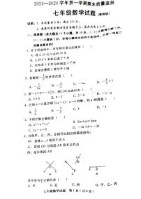 河北省邯鄲市大名縣2023-2024學(xué)年上學(xué)期期末質(zhì)量檢測七年級數(shù)學(xué)試題