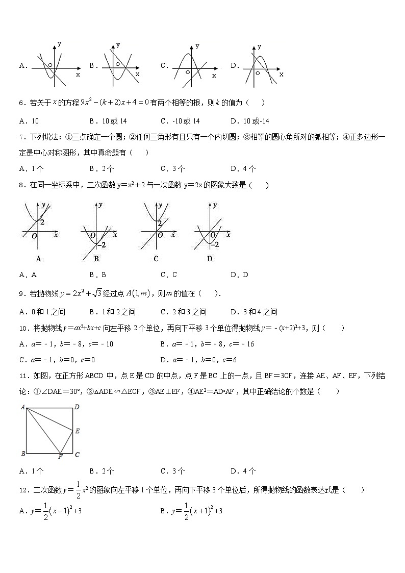 2023-2024学年海南省临高县美台中学九年级数学第一学期期末联考模拟试题含答案02