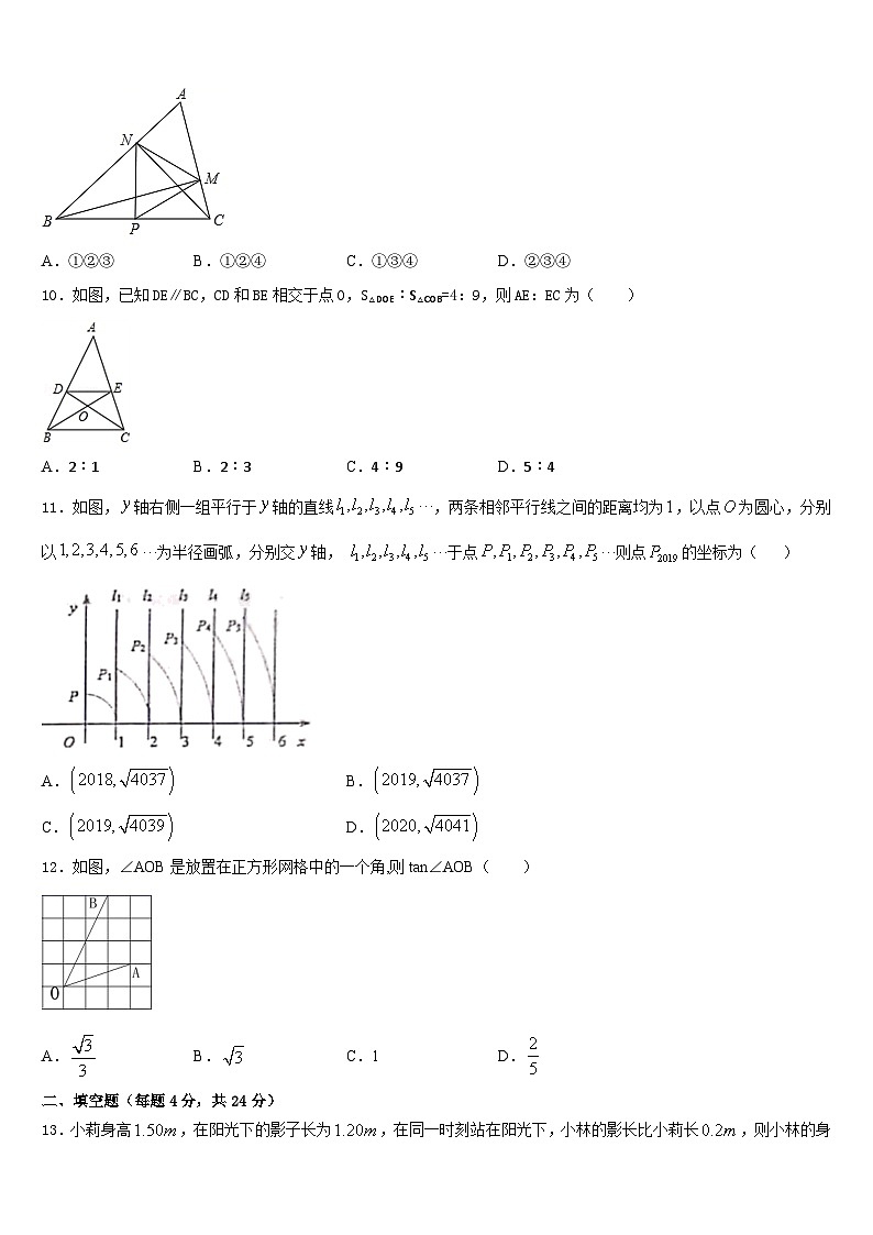 2023-2024学年湖南省株洲市醴陵市九年级数学第一学期期末质量跟踪监视模拟试题含答案03