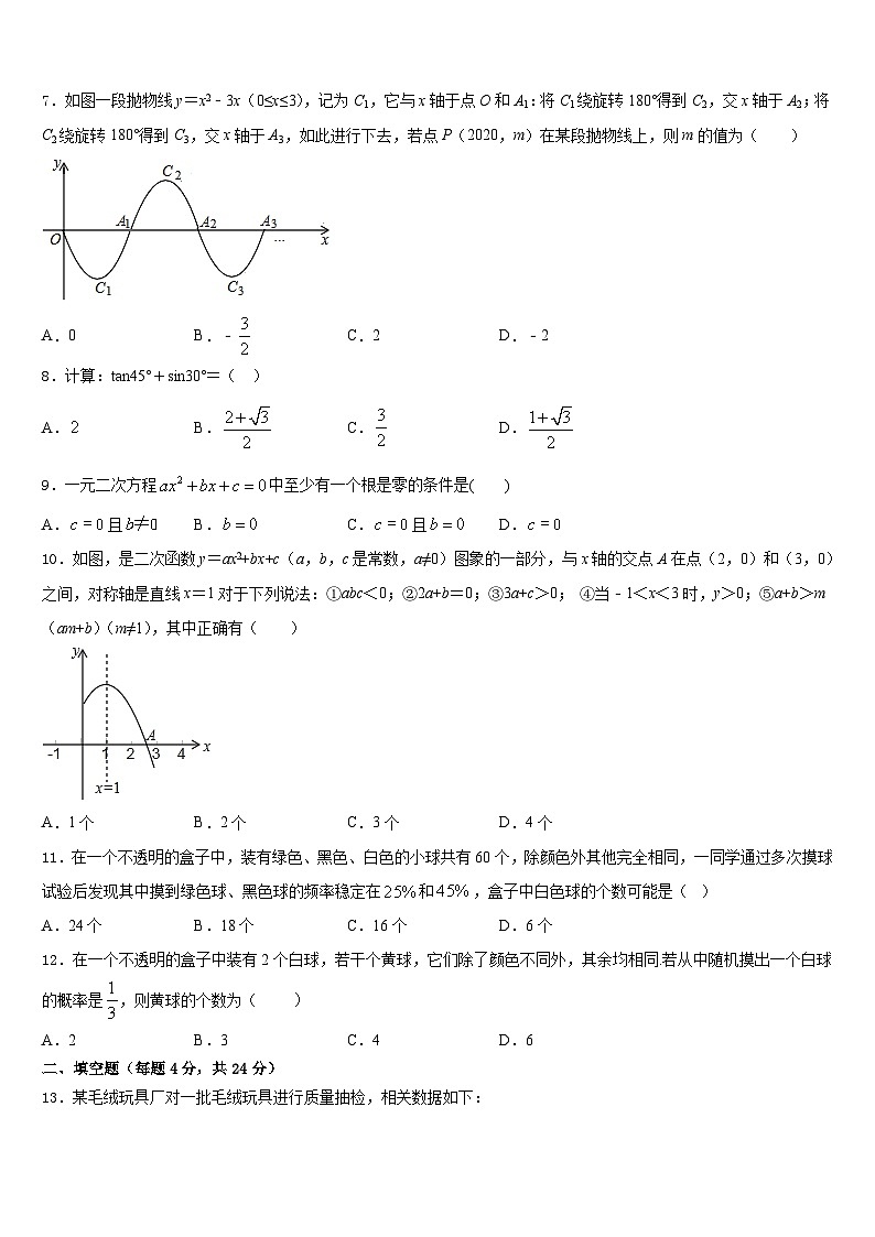 2023-2024学年陕西省滨河数学九上期末达标检测模拟试题含答案第2页