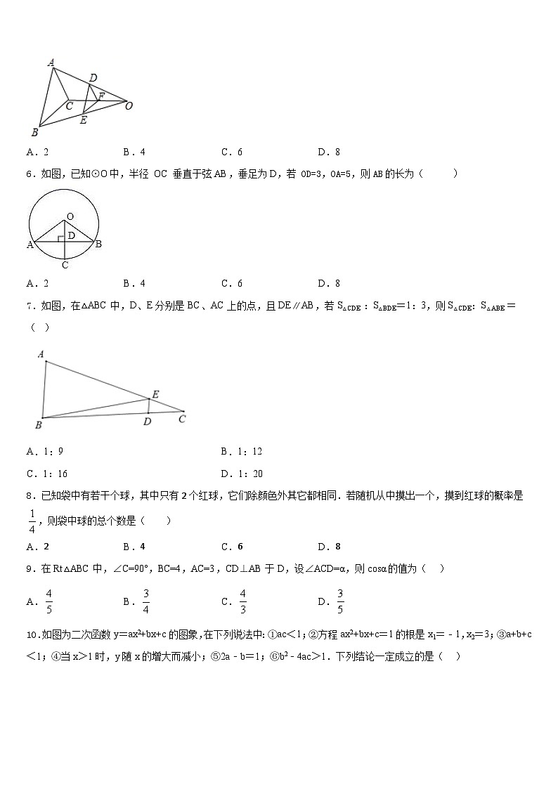 内蒙古包头市名校2023-2024学年九年级数学第一学期期末质量检测模拟试题含答案02
