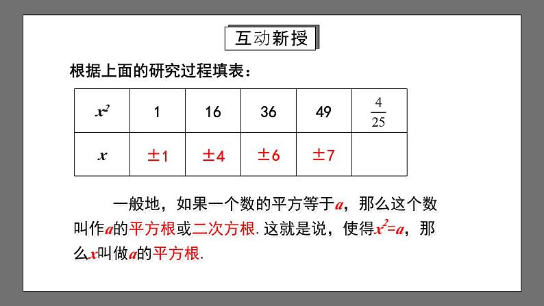 人教版数学七年级下册 6.1《平方根》共3课时 课件+重难点专项练习(含答案解析)05