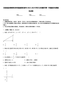 安徽省宿州埇桥区教育集团四校联考2023-2024学年九年级数学第一学期期末经典模拟试题含答案