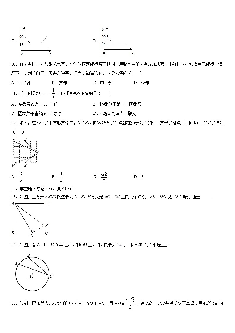 山西省兴县交楼申中学2023-2024学年九上数学期末质量跟踪监视模拟试题含答案第3页