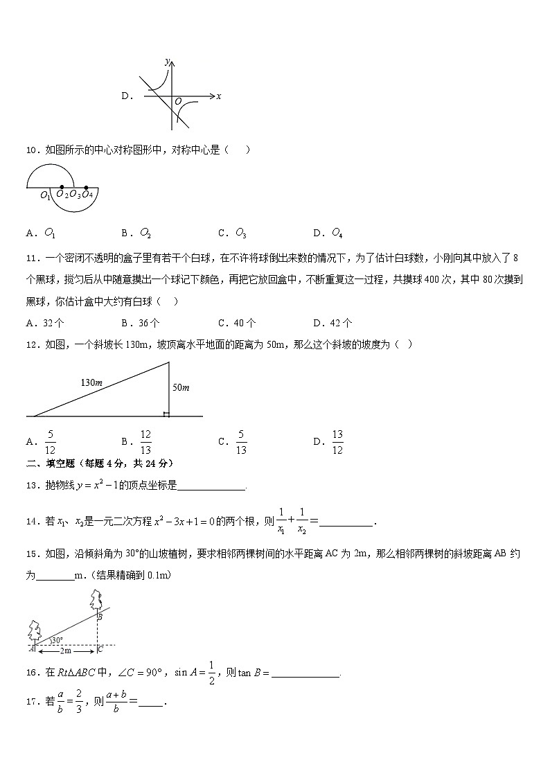 2023-2024学年湖北省襄阳市枣阳市徐寨中学数学九上期末学业水平测试模拟试题含答案第3页