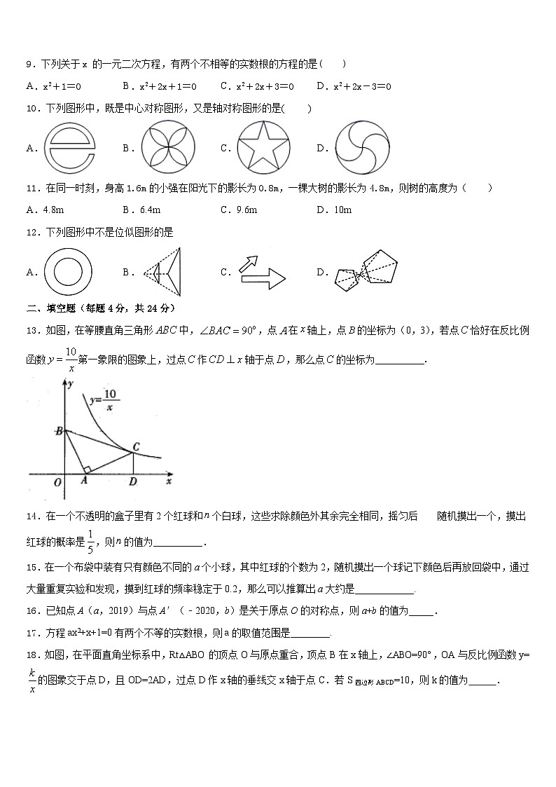 2023-2024学年黄石市重点中学数学九上期末学业水平测试试题含答案03