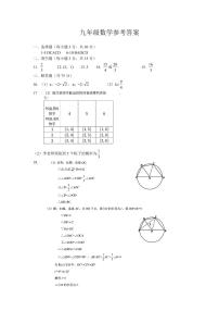 河南周口市项城市2023-2024学年九年级上学期期末测试数学试题