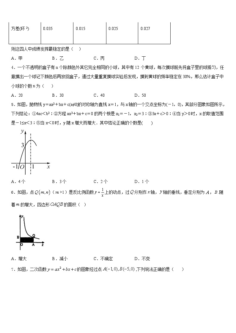 江苏省南通市通州区通州区育才中学2023-2024学年数学九年级第一学期期末监测试题含答案第2页