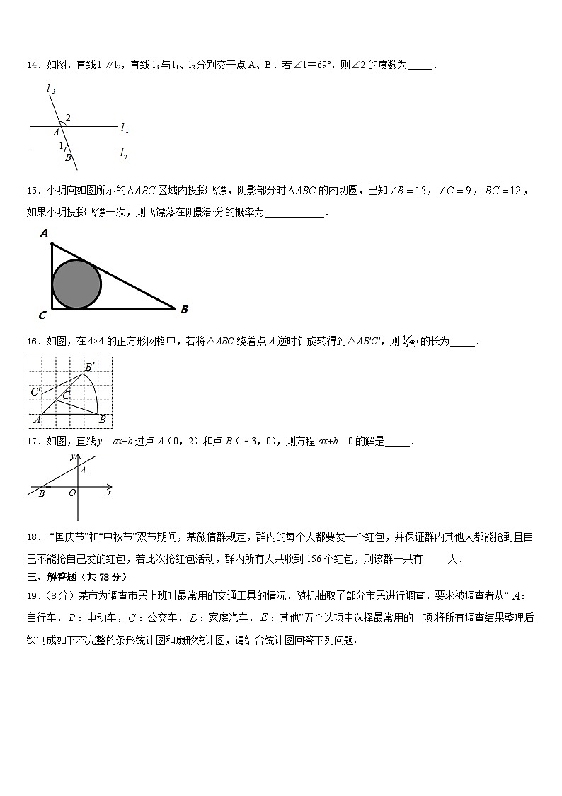 甘肃省定西市临洮县2023-2024学年九年级数学第一学期期末复习检测模拟试题含答案03